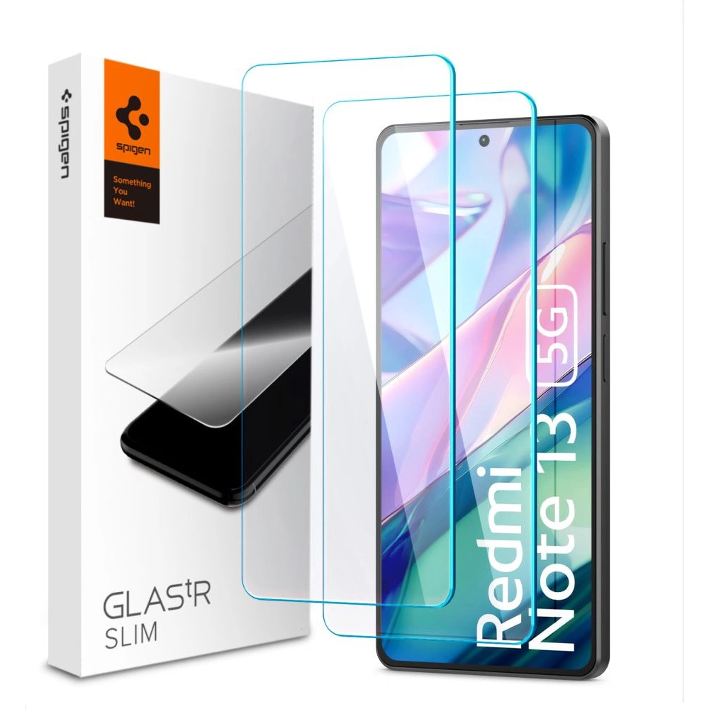 Hurtownia GSM - Tvrdé sklo Spigen GLAS.tR Slim Xiaomi Redmi Note 13 5G Clear [2 PACK] - SPN3427 - {ean13} - Hurt