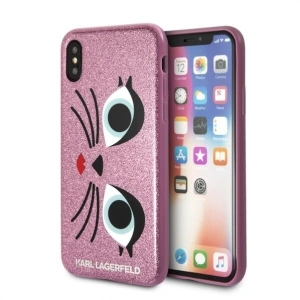 Hurtownia GSM - Karl Lagerfeld KLHCPXGLCHPI husă dură pentru iPhone X roz/różowy K-Paris - KLD201PNK - {ean13} - Hurt