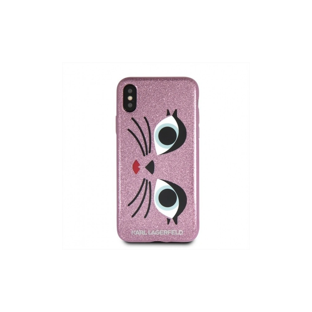 Hurtownia GSM - Karl Lagerfeld KLHCPXGLCHPI husă dură pentru iPhone X roz/różowy K-Paris - KLD201PNK - {ean13} - Hurt