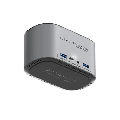 Stacja dokująca 14w1 Blitzwolf BW-TH12 DC, 4xUSB-A 3.0, 3xUSB-C, M.2 SATA 3.0 SSD, 2xHDMI, DP, RJ45, jack 3.5mm