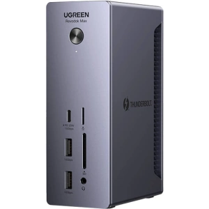 Hurtownia GSM - Dokovací stanice UGREEN U710 DC, 4xUSB-A, 2xThunderbolt 4 USB-C, DisplayPort 8K30Hz, RJ45, SD/TF, AUX, USB-C PD 90W šedá - UGR1852 - {ean13} - Hurt