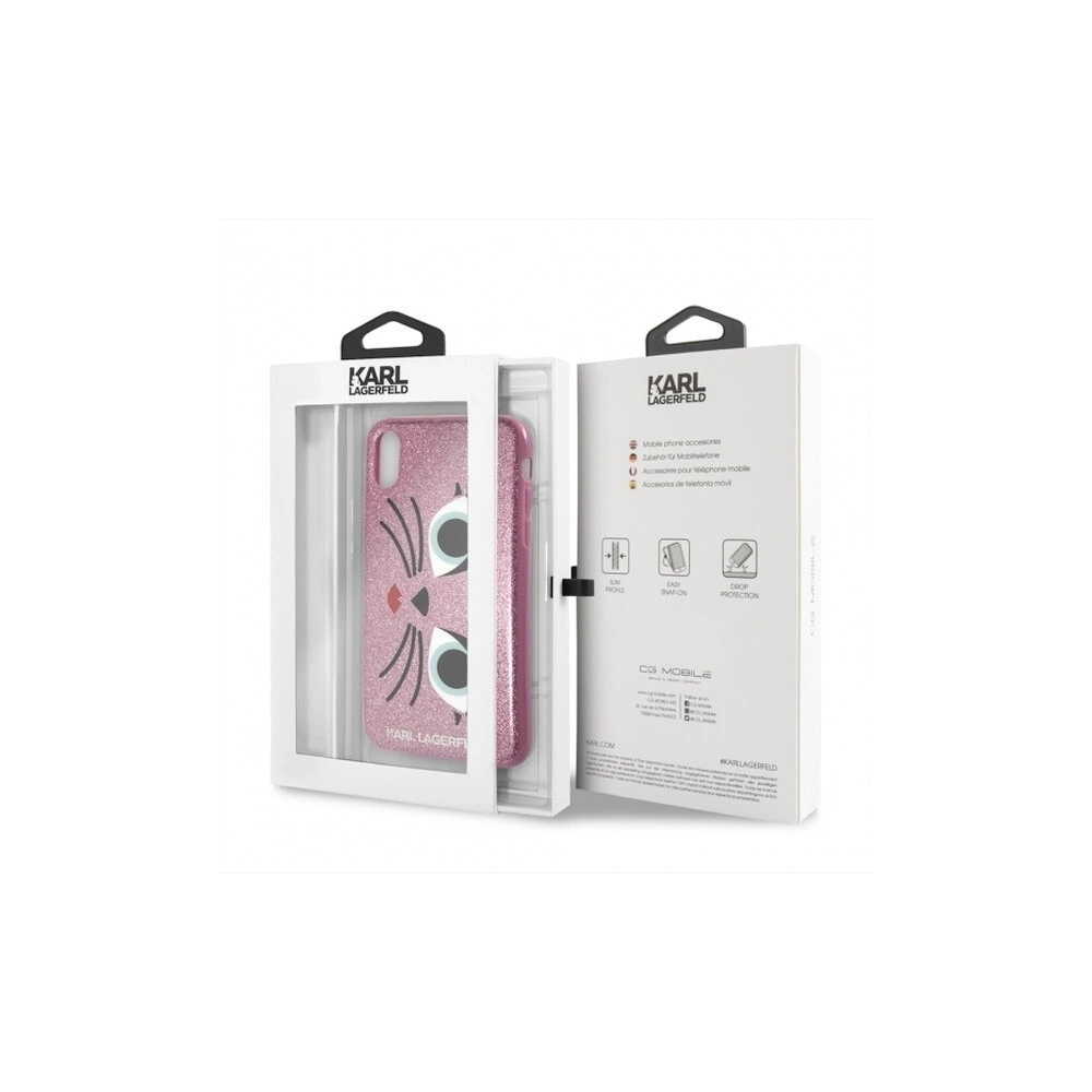 Hurtownia GSM - Karl Lagerfeld KLHCPXGLCHPI iPhone X hard case pink/różowy K-Paris - KLD201PNK - {ean13} - Hurt