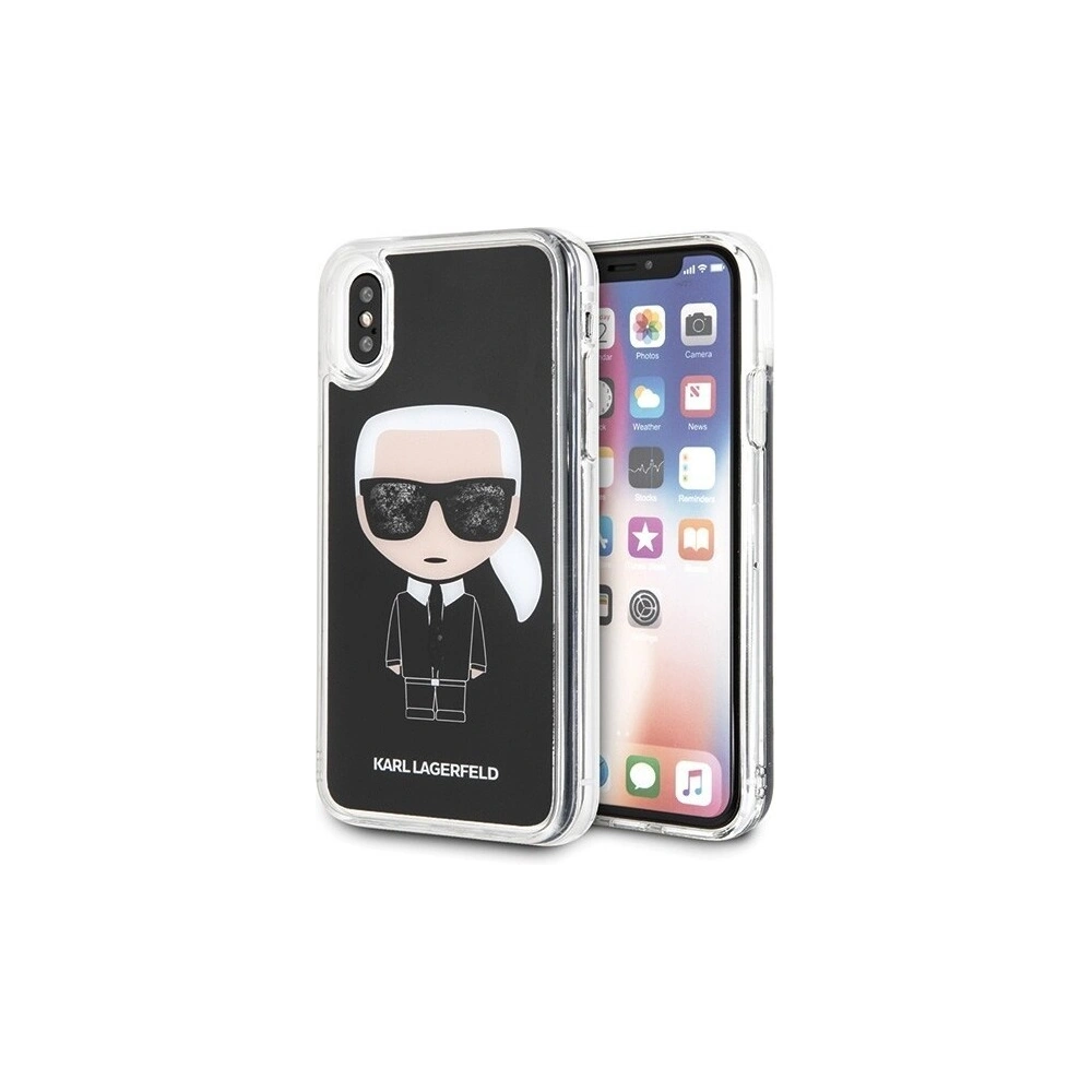 Hurtownia GSM - Karl Lagerfeld KLHCPXICGBK iPhone X/Xs czarny/black Iconic Glitter - KLD202BLK - {ean13} - Hurt