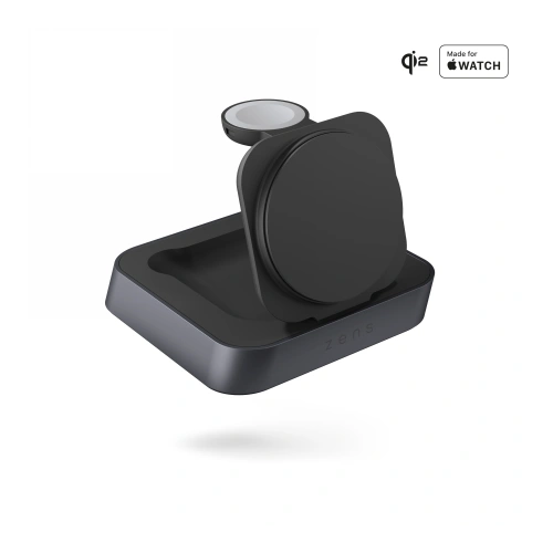 Ładowarka bezprzewodowa 2w1 ZENS Nightstand Charger Pro 2 Qi2 15W MagSafe