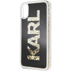 Karl Lagerfeld KLHCPXKAGBK iPhone X/Xs czarny/black Karl logo Glitter
