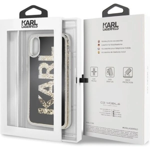 Karl Lagerfeld KLHCPXKAGBK iPhone X/Xs czarny/black Karl logo Glitter