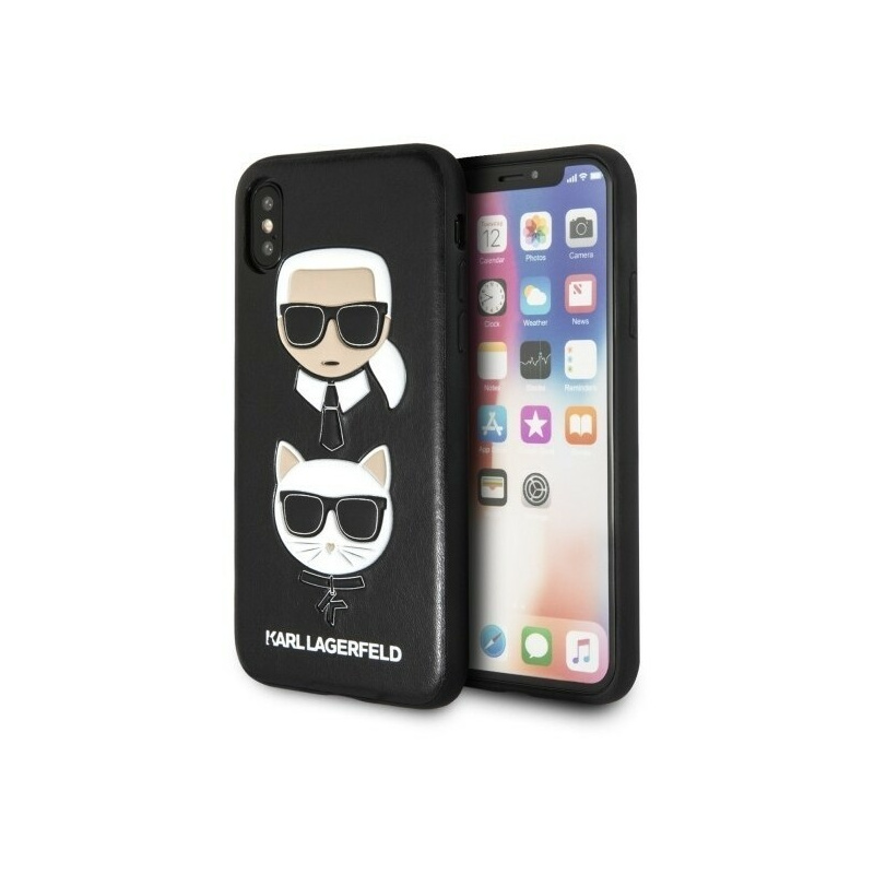 Karl Lagerfeld Distributor - 3700740410905 - KLD207BLK - Karl Lagerfeld KLHCPXKICKC iPhone X hardcase black Karl & Choupette - B2B homescreen