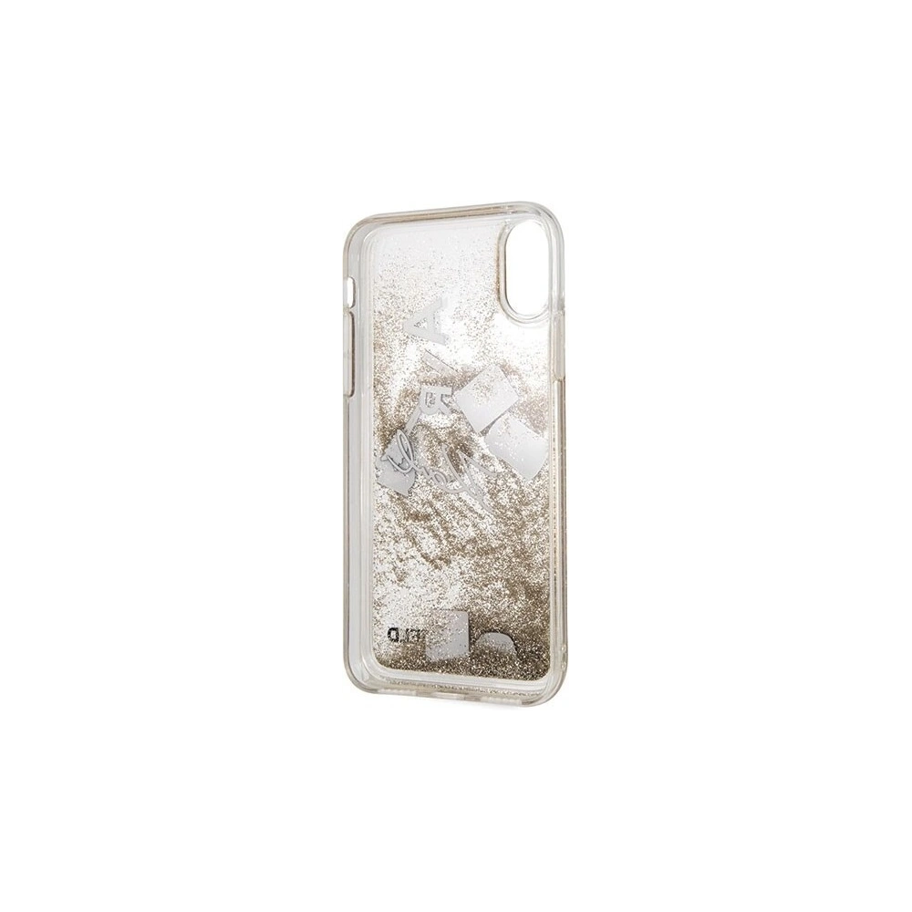 Hurtownia GSM - Karl Lagerfeld KLHCPXKSICGO iPhone X/Xs złoty/gold hard case Iconic Patterns Liquid Glitter - KLD210GLD - {ean13} - Hurt