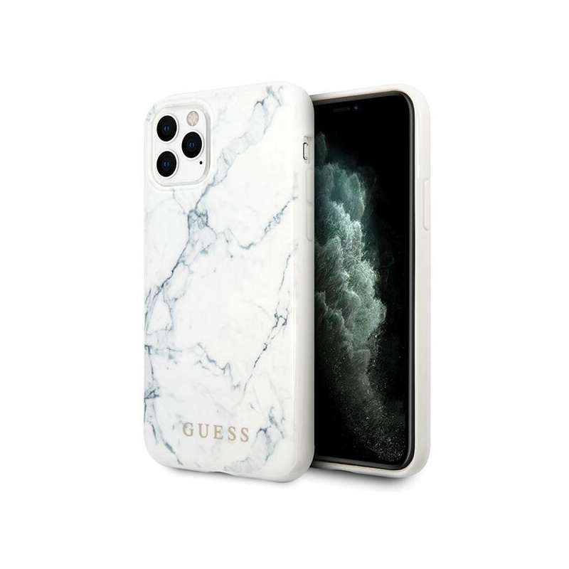 Hurtownia Guess - 3700740472217 - GUE286WHT - Etui Guess GUHCN65PCUMAWH Apple iPhone 11 Pro Max biały/white Marble - B2B homescreen