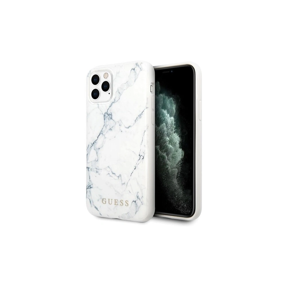 Hurtownia GSM - Etui Guess GUHCN65PCUMAWH Apple iPhone 11 Pro Max biały/white Marble - GUE286WHT - {ean13} - Hurt