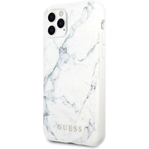 Etui Guess GUHCN65PCUMAWH Apple iPhone 11 Pro Max biały/white Marble