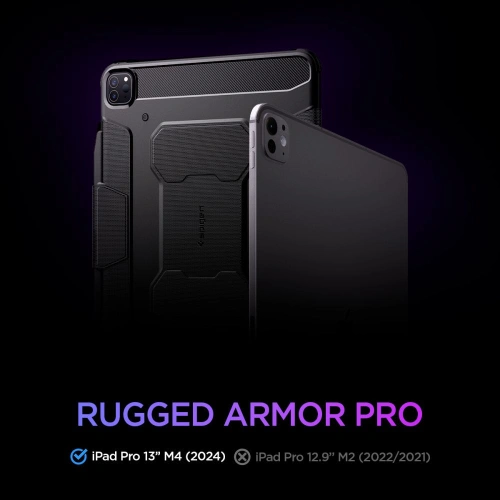 Etui Spigen Rugged Armor Pro Apple iPad Air 13" 2024 (6. generacji) Black