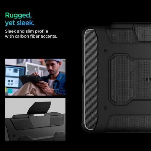 Etui Spigen Rugged Armor Pro Apple iPad Air 13" 2024 (6. generacji) Black