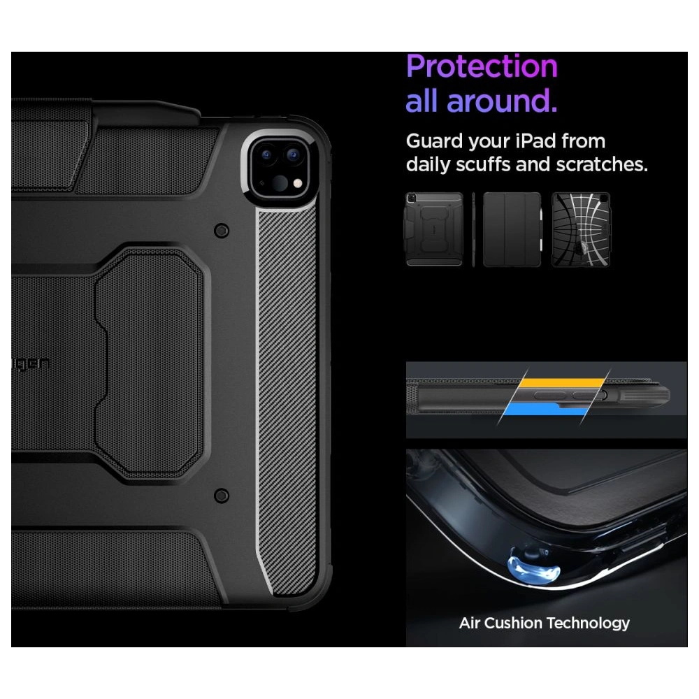 Hurtownia GSM - Etui Spigen Rugged Armor Pro Apple iPad Air 13" 2024 (6. generație) Negru - SPN3430 - {ean13} - Hurt