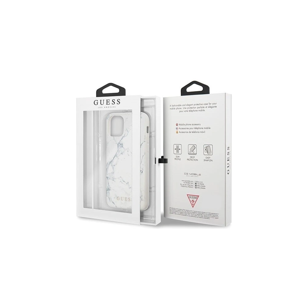 Hurtownia GSM - Etui Guess GUHCN65PCUMAWH Apple iPhone 11 Pro Max biały/white Marble - GUE286WHT - {ean13} - Hurt