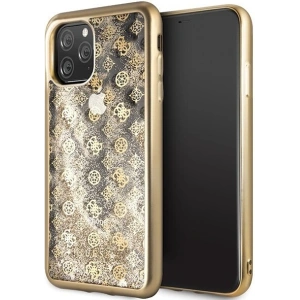 Wholesale Guess GUHCN65PEOLGGO iPhone 11 Pro Max gold hard case 4G Peony Liquid Glitter - GUE287GLD - {ean13} - Hurt