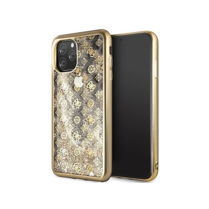 Guess Distributor - 3700740461143 - GUE287GLD - Guess GUHCN65PEOLGGO iPhone 11 Pro Max gold hard case 4G Peony Liquid Glitter - B2B homescreen