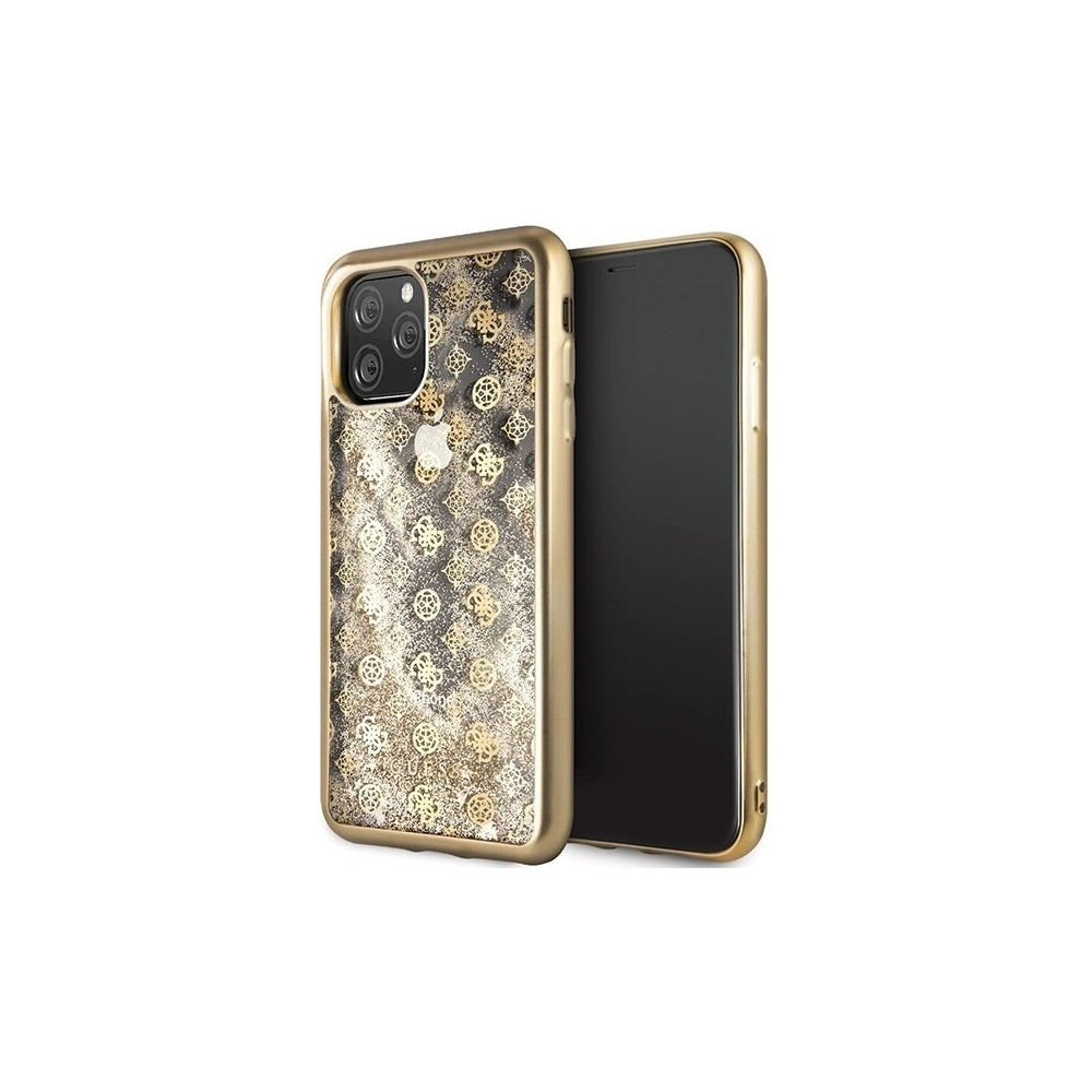 Hurtownia GSM - Etui Guess GUHCN65PEOLGGO Apple iPhone 11 Pro Max złoty/gold hard case 4G Peony Liquid Glitter - GUE287GLD - {ean13} - Hurt