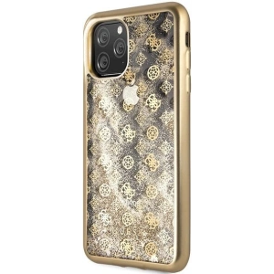 Hurtownia GSM - Etui Guess GUHCN65PEOLGGO Apple iPhone 11 Pro Max złoty/gold hard case 4G Peony Liquid Glitter - GUE287GLD - {ean13} - Hurt