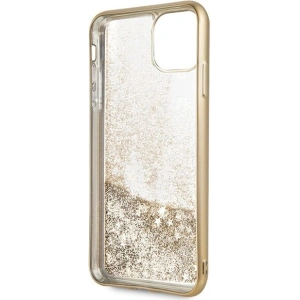Hurtownia GSM - Etui Guess GUHCN65PEOLGGO Apple iPhone 11 Pro Max gold/hartes Gehäuse 4G Peony Liquid Glitter - GUE287GLD - {ean13} - Hurt