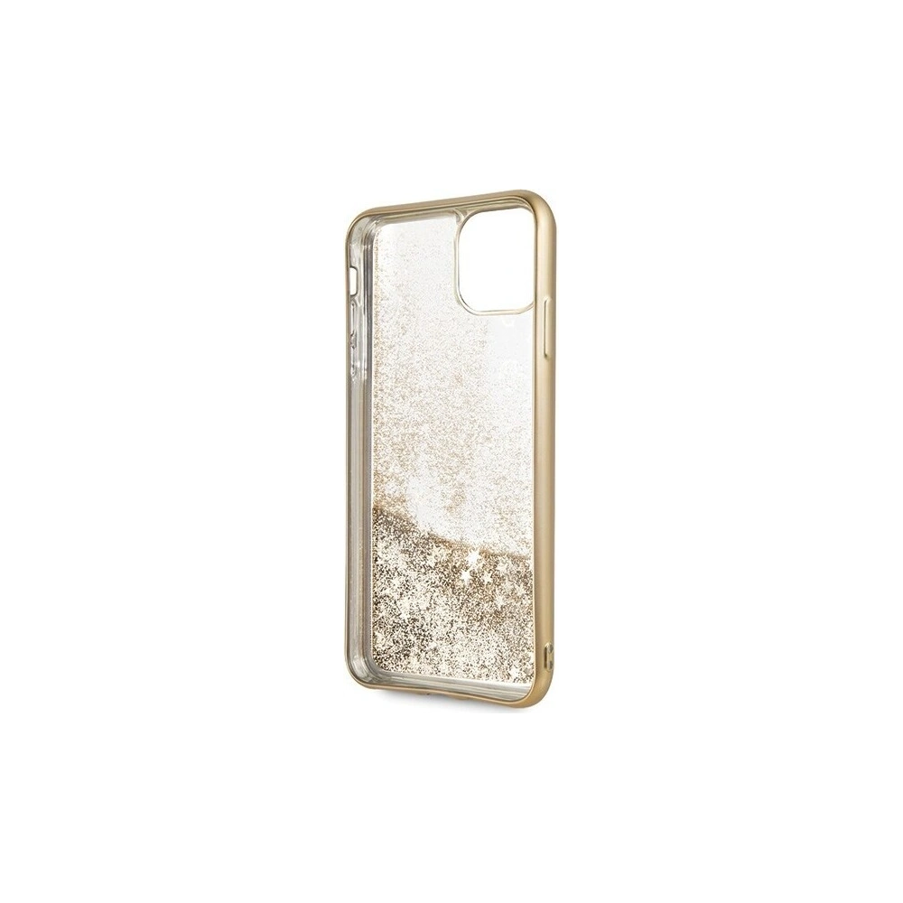 Hurtownia GSM - Etui Guess GUHCN65PEOLGGO Apple iPhone 11 Pro Max złoty/gold hard case 4G Peony Liquid Glitter - GUE287GLD - {ean13} - Hurt