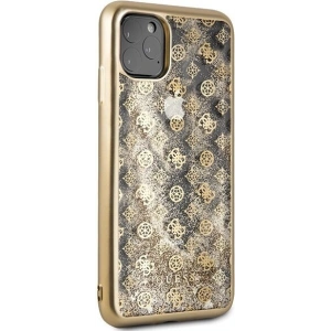 Hurtownia GSM - Etui Guess GUHCN65PEOLGGO Apple iPhone 11 Pro Max gold/hartes Gehäuse 4G Peony Liquid Glitter - GUE287GLD - {ean13} - Hurt