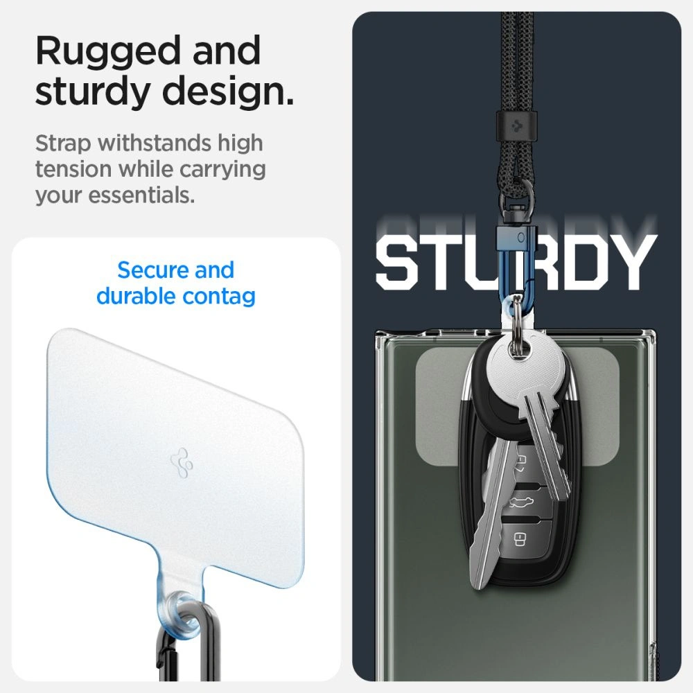 Hurtownia GSM - Smycz Spigen Universal Strap Set Crossbody & Wrist Black [2 PACK] - SPN3435 - {ean13} - Hurt