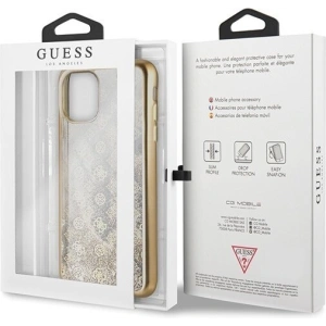 Hurtownia GSM - Etui Guess GUHCN65PEOLGGO Apple iPhone 11 Pro Max gold/hartes Gehäuse 4G Peony Liquid Glitter - GUE287GLD - {ean13} - Hurt