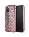 Etui Guess GUHCN65PEOLGPI Apple iPhone 11 Pro Max różowo-złoty/rosegold hard case 4G Peony Liquid Glitter