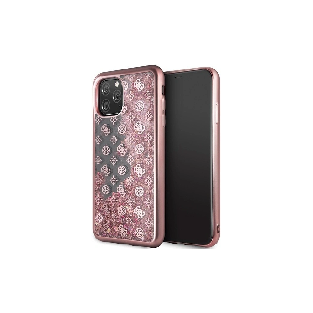 Hurtownia GSM - Etui Guess GUHCN65PEOLGPI Apple iPhone 11 Pro Max różowo-złoty/rosegold hard case 4G Peony Liquid Glitter - GUE288RS - {ean13} - Hurt