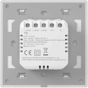 Hurtownia GSM - Intelligens érintésvezérlésű Wi-Fi faliswitch Sonoff TX T5 4C (4-csatornás) - SNF164 - {ean13} - Hurt