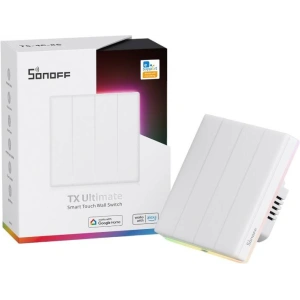 Hurtownia GSM - Inteligentní dotykový nástěnný spínač Wi-Fi Sonoff TX T5 4C (4-kanálový) - SNF164 - {ean13} - Hurt
