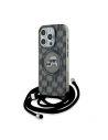 Etui Karl Lagerfeld KLHMP15LHCKCKLCK Apple iPhone 15 Pro hardcase IML Crossbody Monogram Karl & Choupette Head MagSafe czarny/black