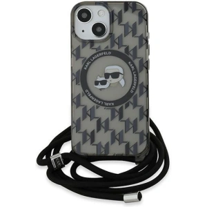 Hurtownia GSM - Etui Karl Lagerfeld KLHMP15SHCKCKLCK Apple iPhone 15 / 14 / 13 hardcase IML Crossbody Monogram Karl & Choupette Head MagSafe černý/black - KLD2100 - {ean13} - Hurt