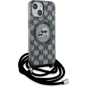 Hurtownia GSM - Case Karl Lagerfeld KLHMP15SHCKCKLCK Apple iPhone 15 / 14 / 13 Hardcase IML Crossbody Monogram Karl & Choupette Head MagSafe schwarz/black - KLD2100 - {ean13} - Hurt