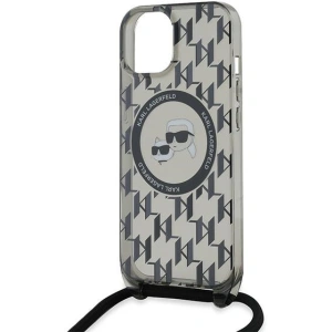 Hurtownia GSM - Case Karl Lagerfeld KLHMP15SHCKCKLCK Apple iPhone 15 / 14 / 13 Hardcase IML Crossbody Monogram Karl & Choupette Head MagSafe schwarz/black - KLD2100 - {ean13} - Hurt
