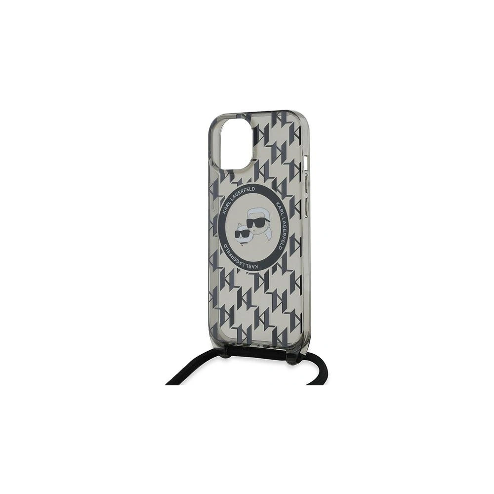 Hurtownia GSM - Etui Karl Lagerfeld KLHMP15SHCKCKLCK Apple iPhone 15 / 14 / 13 hardcase IML Crossbody Monogram Karl & Choupette Head MagSafe fekete/black - KLD2100 - {ean13} - Hurt