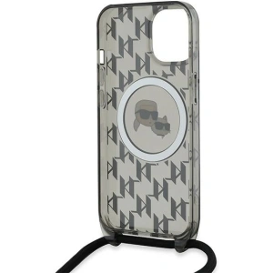 Hurtownia GSM - Case Karl Lagerfeld KLHMP15SHCKCKLCK Apple iPhone 15 / 14 / 13 Hardcase IML Crossbody Monogram Karl & Choupette Head MagSafe schwarz/black - KLD2100 - {ean13} - Hurt