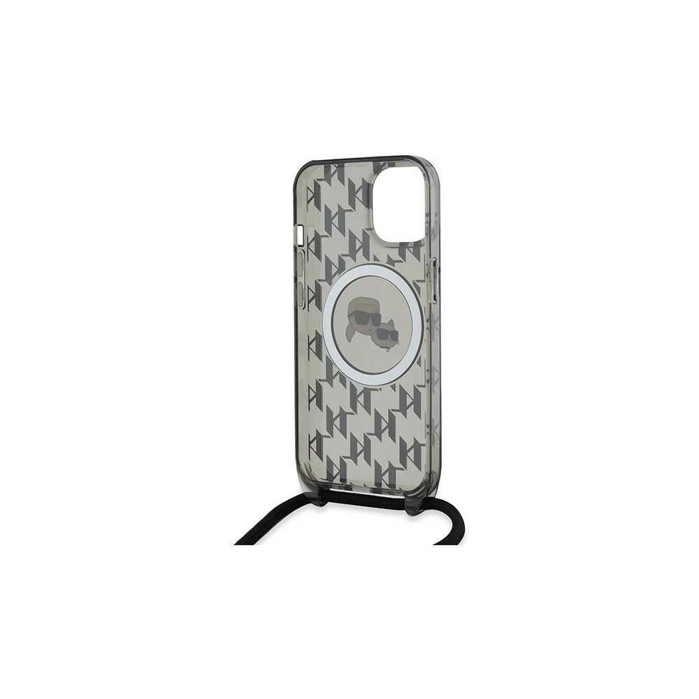 Hurtownia GSM - Etui Karl Lagerfeld KLHMP15SHCKCKLCK Apple iPhone 15 / 14 / 13 hardcase IML Crossbody Monogram Karl & Choupette Head MagSafe fekete/black - KLD2100 - {ean13} - Hurt