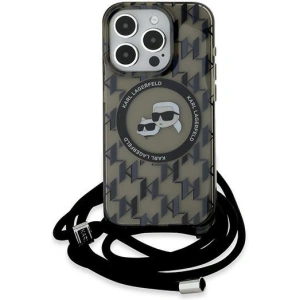 Hurtownia GSM - Etui Karl Lagerfeld KLHMP15XHCKCKLCK Apple iPhone 15 Pro Max hardcase IML Crossbody Monogram Karl & Choupette Head MagSafe černý/black - KLD2103 - {ean13} - Hurt