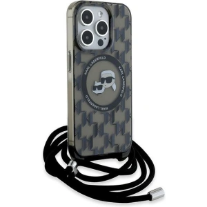 Hurtownia GSM - Case Karl Lagerfeld KLHMP15XHCKCKLCK Apple iPhone 15 Pro Max Hardcase IML Crossbody Monogram Karl & Choupette Head MagSafe schwarz/black - KLD2103 - {ean13} - Hurt