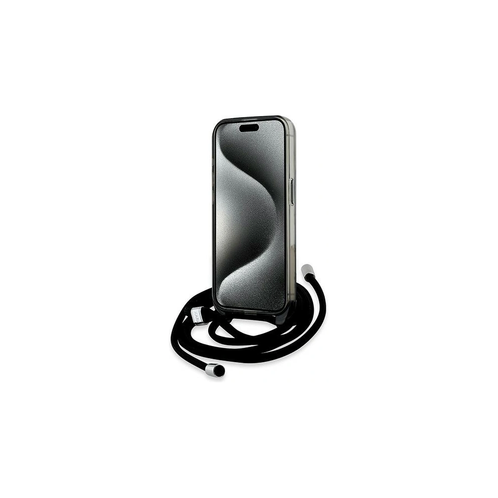Wholesale Karl Lagerfeld KLHMP15XHCKCKLCK Apple iPhone 15 Pro Max hardcase IML Crossbody Monogram Karl & Choupette Head MagSafe black - KLD2103 - {ean13} - Hurt