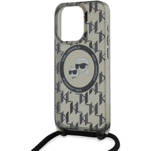 Hurtownia GSM - Case Karl Lagerfeld KLHMP15XHCKCKLCK Apple iPhone 15 Pro Max Hardcase IML Crossbody Monogram Karl & Choupette Head MagSafe schwarz/black - KLD2103 - {ean13} - Hurt