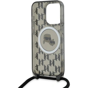 Hurtownia GSM - Case Karl Lagerfeld KLHMP15XHCKCKLCK Apple iPhone 15 Pro Max Hardcase IML Crossbody Monogram Karl & Choupette Head MagSafe schwarz/black - KLD2103 - {ean13} - Hurt