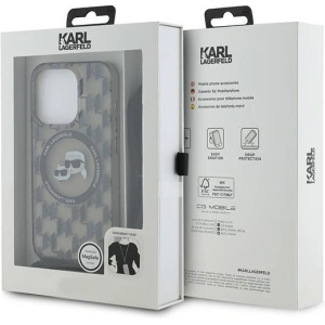 Hurtownia GSM - Case Karl Lagerfeld KLHMP15XHCKCKLCK Apple iPhone 15 Pro Max Hardcase IML Crossbody Monogram Karl & Choupette Head MagSafe schwarz/black - KLD2103 - {ean13} - Hurt