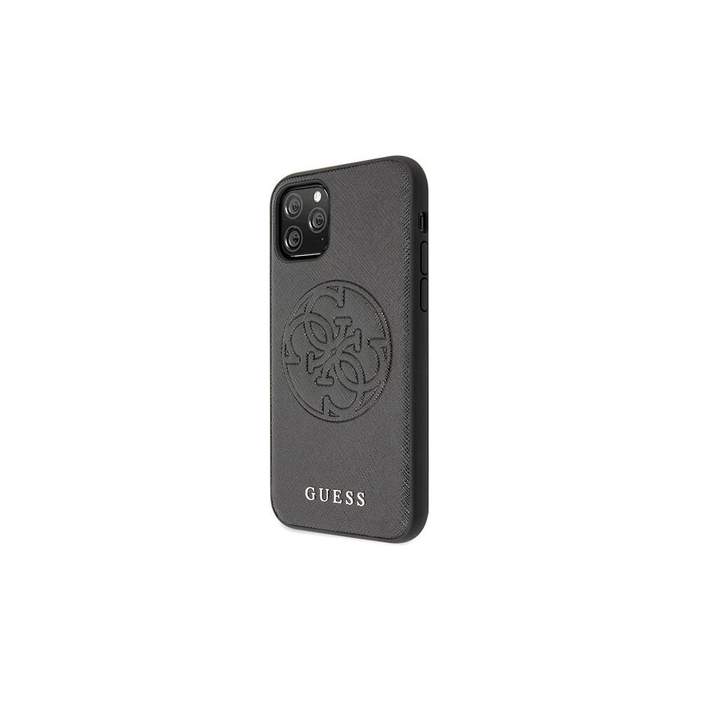 Wholesale Guess GUHCN65RSSASBK iPhone 11 Pro Max black hard case Saffiano 4G Circle Logo - GUE290BLK - {ean13} - Hurt