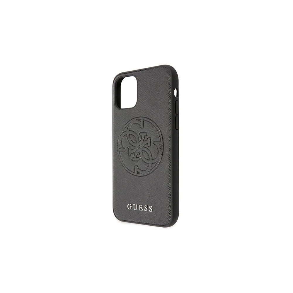 Wholesale Guess GUHCN65RSSASBK iPhone 11 Pro Max black hard case Saffiano 4G Circle Logo - GUE290BLK - {ean13} - Hurt