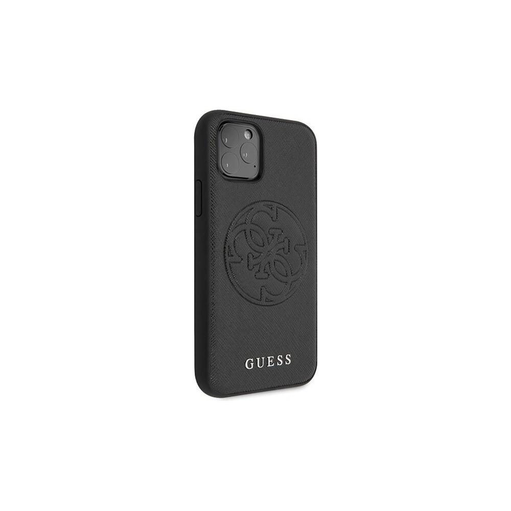 Wholesale Guess GUHCN65RSSASBK iPhone 11 Pro Max black hard case Saffiano 4G Circle Logo - GUE290BLK - {ean13} - Hurt