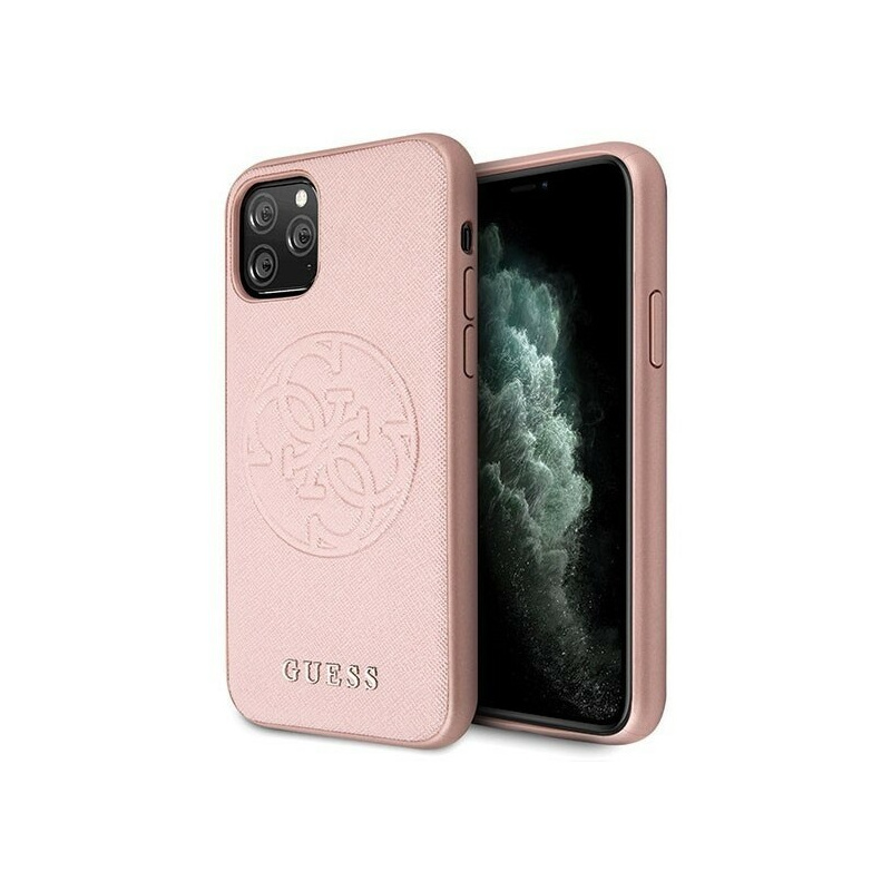 Hurtownia Guess - 3700740471692 - GUE292PNK - Etui Guess GUHCN65RSSASRG Apple iPhone 11 Pro Max różowy/pink hard case Saffiano 4G Circle Logo - B2B homescreen