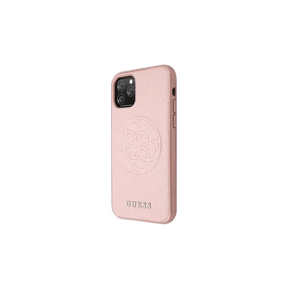 Wholesale Guess GUHCN65RSSASRG iPhone 11 Pro Max pink hard case Saffiano 4G Circle Logo - GUE292PNK - {ean13} - Hurt